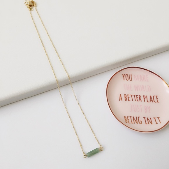 ALEXEI MINT STONE dainty necklace - Picture 2 of 8